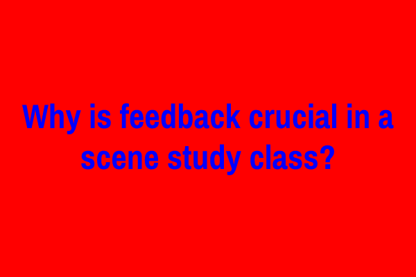 Why is feedback crucial in a scene study class?