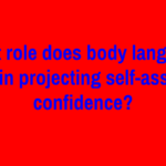 What role does body language play in projecting self-assured confidence?