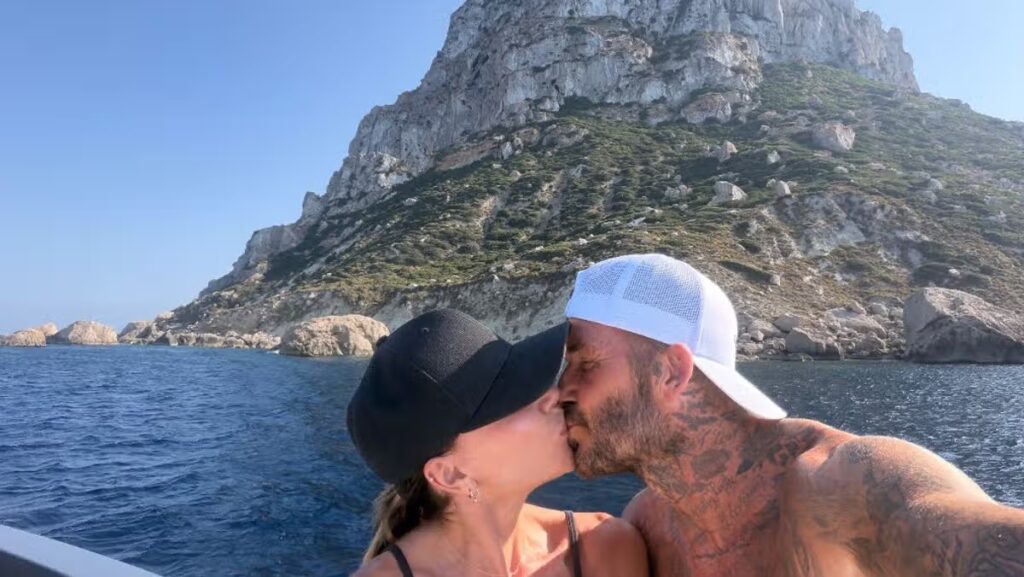 David Beckham shares sweet kiss with Victoria as he shares glimpse into their loved-up holiday