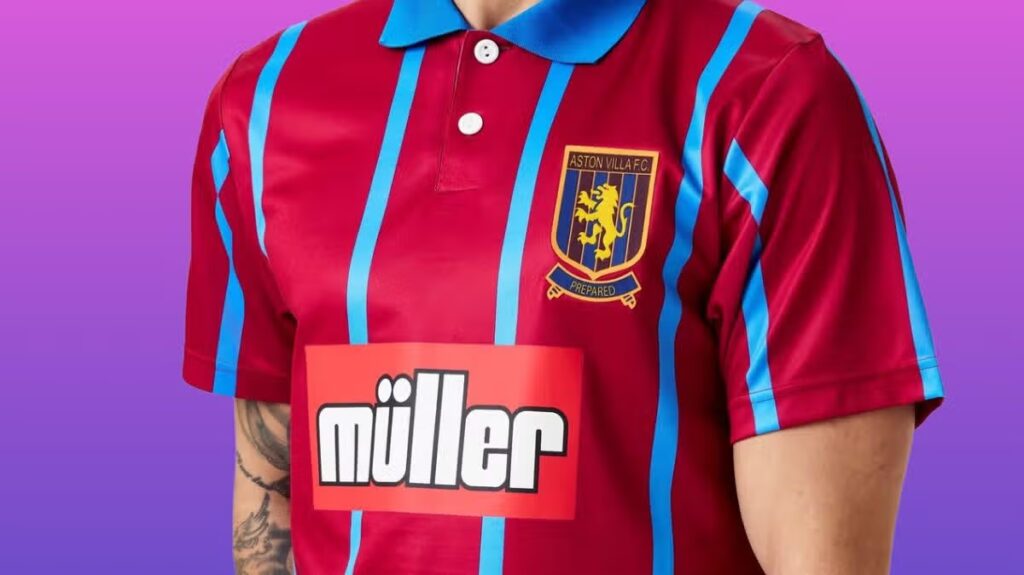 Aston Villa’s classic retro shirt collection 60% off in one-day Sports Direct deal