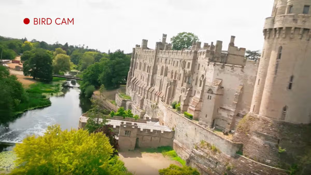 Bird’s-eye view: Warwick Castle shares stunning footage captured by its famous birds of prey