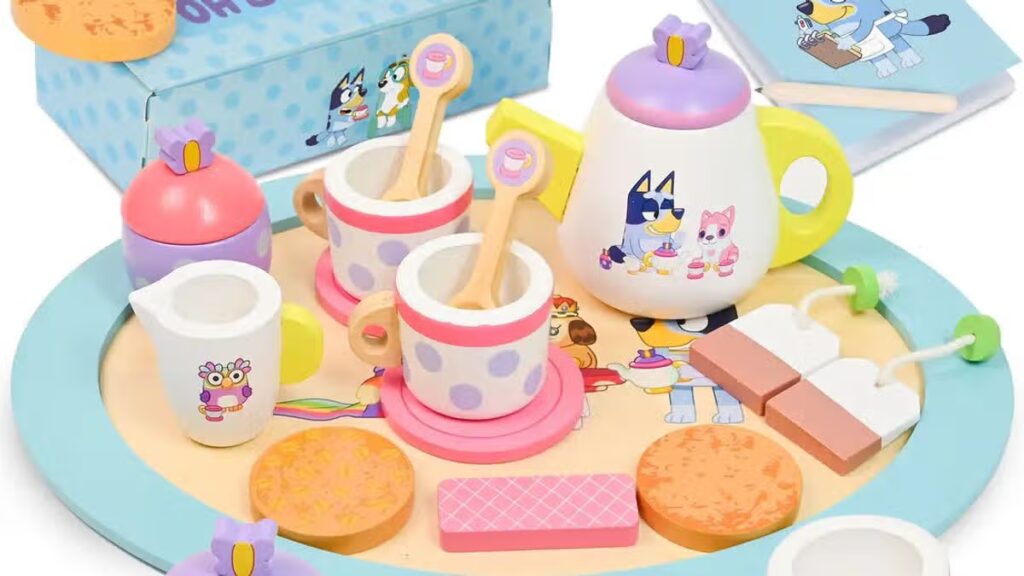 ‘Made to last’ Bluey 20-piece wood afternoon tea set for £9 instead of £25