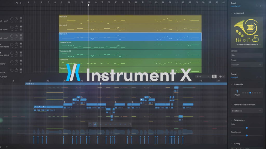 Say goodbye to the hefty space requirements of gigantic orchestral libraries as Dreamtonics’ Instrument X provides a range of classical instruments – and expressive control over them – with a tiny footprint