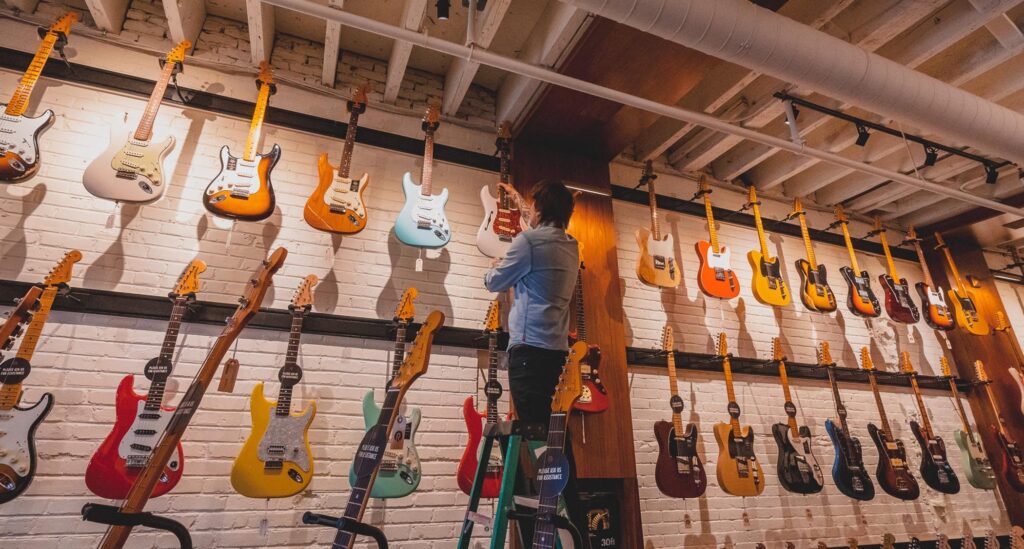 On the shop floor at legendary NJ guitar store Russo Music