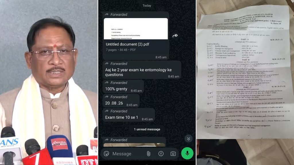 Chhattisgarh Paper Leak Row: IGKV BSc Agriculture Entomology Exam Cancelled After Viral Paper Shows 70% Similar Questions, Probe Ordered