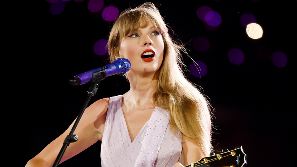 Taylor Swift’s Newlywed Era Begins in a Mini Lavender Dress