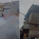 کراچی: سائٹ ایریا میں کپڑے کی فیکٹری میں آتشزدگی، 7 فائر ٹینڈرز  آگ بجھانے میں مصروف