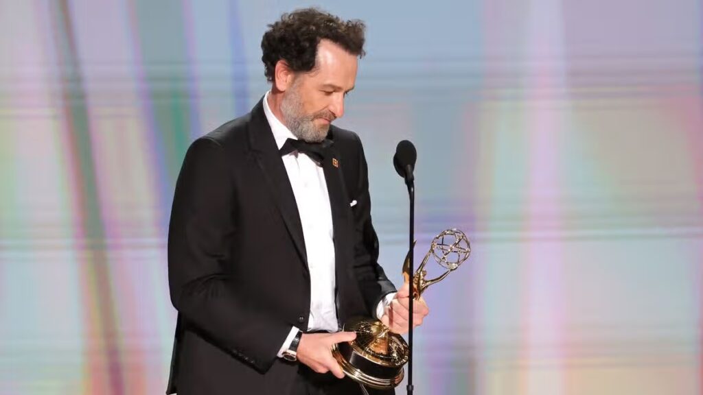 Matthew Rhys says ‘it’s going to be a rough week’ for his partner after bet revealed