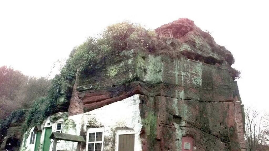 The quirky homes carved into sandstone less than an hour away from Birmingham