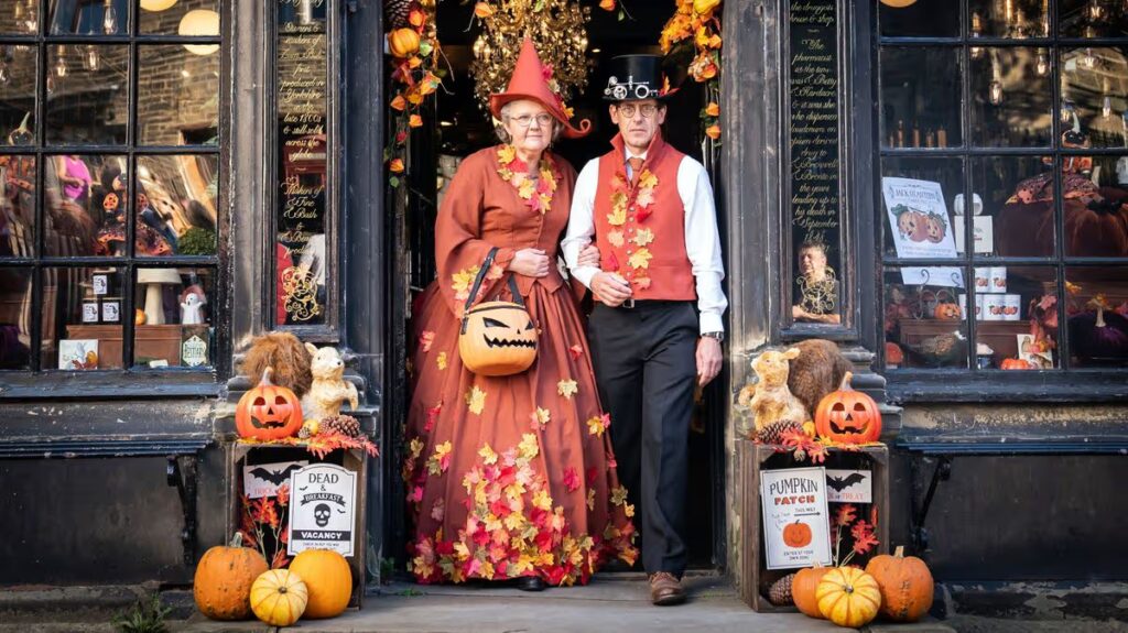 The cosy autumnal village with cobbled streets, dark history and Halloween draw