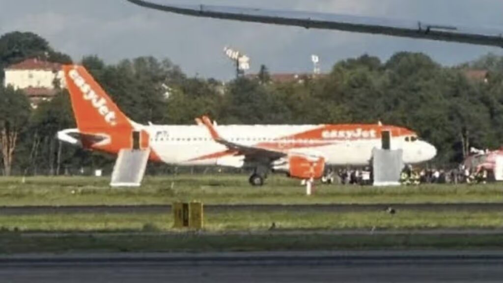 Passengers evacuated from easyJet flight after powerbank catches fire