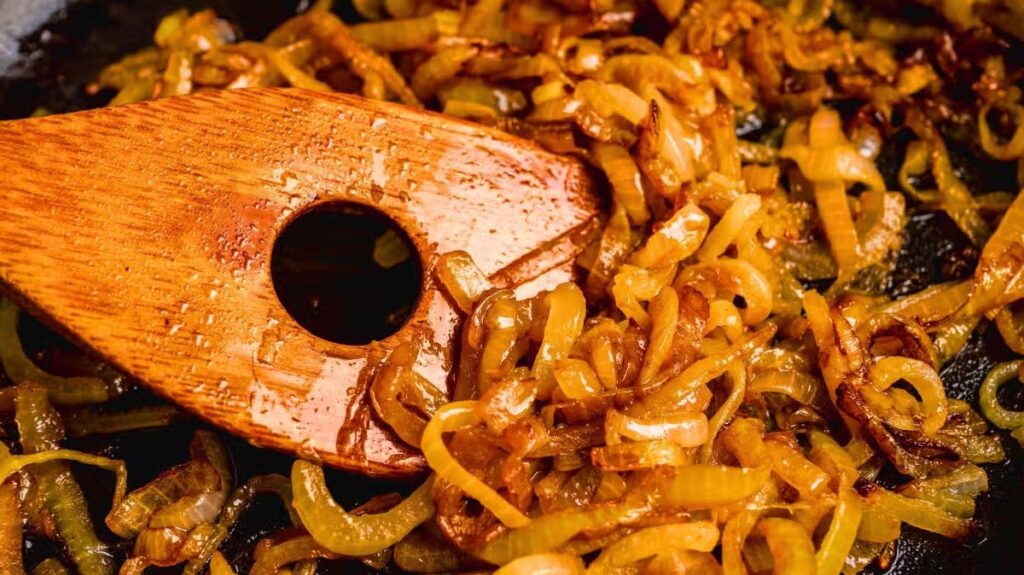Onions are easier to caramelise if you add 1 simple ingredient to the pan before cooking