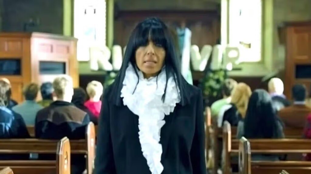 Channel Claudia Winkleman’s Traitors style with Amazon red fingerless gloves