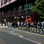 Hundreds queue up on Manchester’s Oxford Road over Boohoo’s mega sale