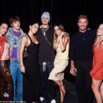 Cruz Beckham takes a fresh jibe at Brooklyn as he shares cosy family snap from his show at Leeds Festival – just hours after his estranged brother supported his wife Nicola Peltz after her Venice Film Festival debut