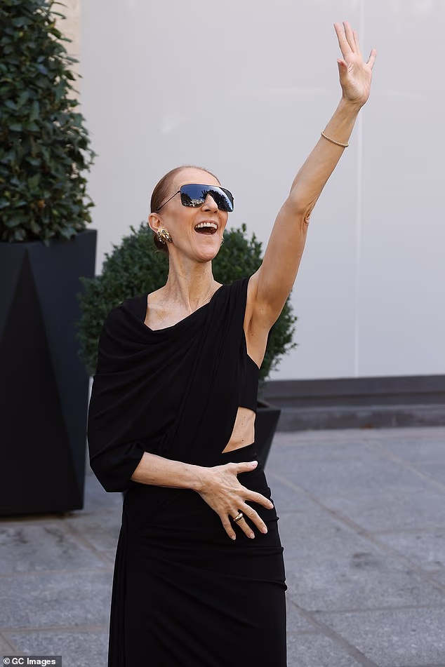 Celine Dion, 58, greets a huge crowd of fans outside her Parisian hotel as she prepares to perform again amid devastating health battle