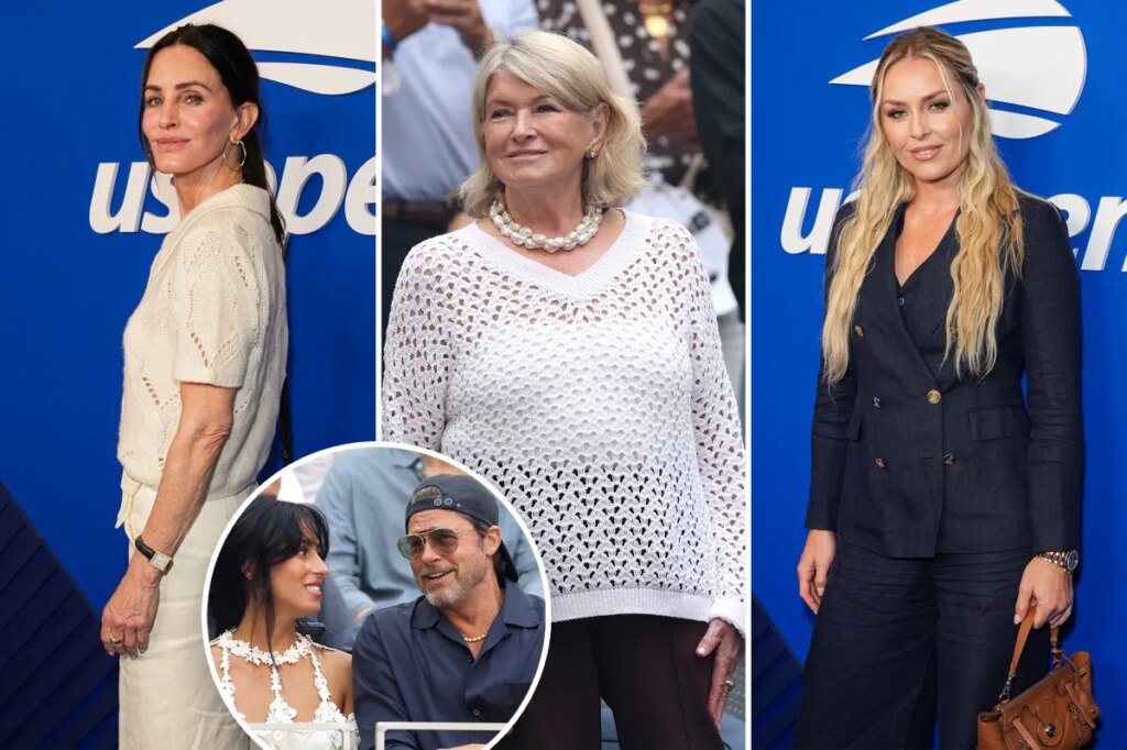 All the celebrities at the US Open finals: Brad Pitt, Martha Stewart, Courteney Cox and more