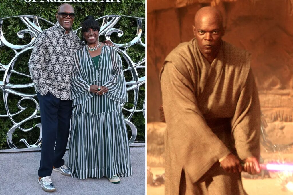 Samuel L. Jackson’s reaction to life-sized Mace Windu at Lucas Museum opening