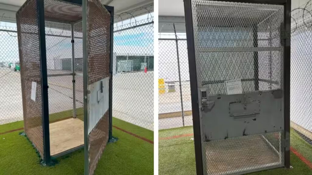 Phonebooth-Sized Cages, Bug-Infested Showers: Shocking Alligator Alcatraz Report Revealed