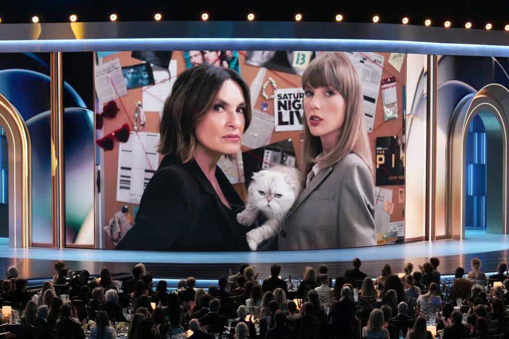 Taylor Swift drops mysterious clues during surprise appearance in Emmys sketch