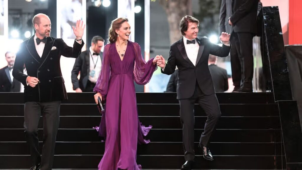 Tom Cruise’s two-word response after Prince William and Kate attend Digger premiere