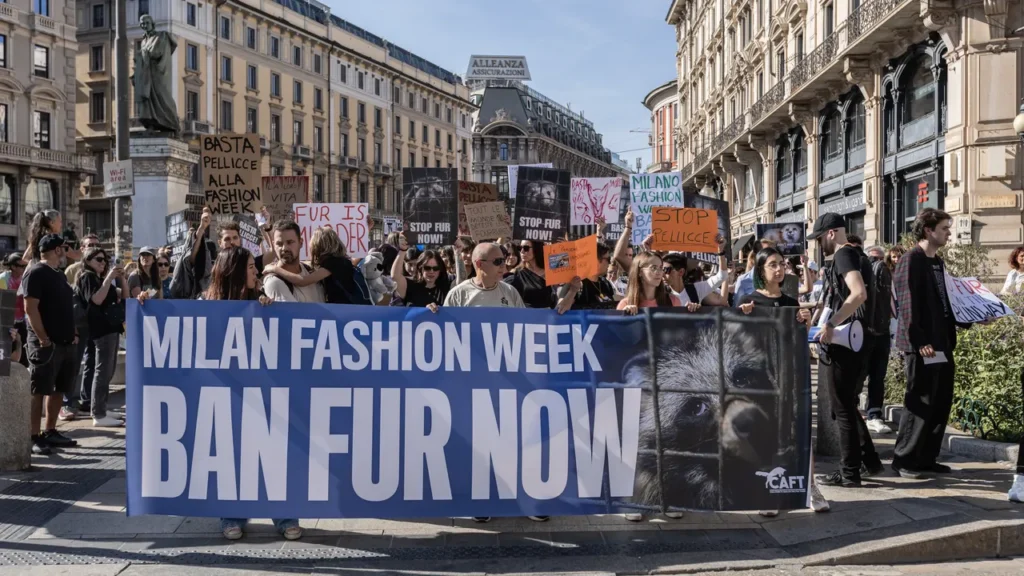 Inside the Antifur March that Roiled Milan Fashion Week