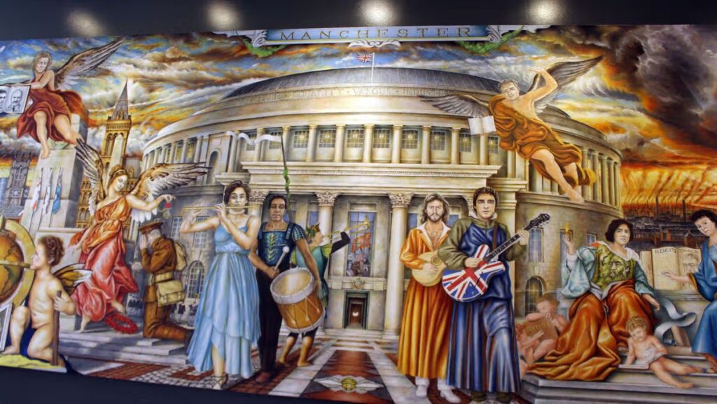 Giant Manchester mural featuring Noel Gallagher, Barry Gibb and Alan Turing needs new home after restaurant makeover