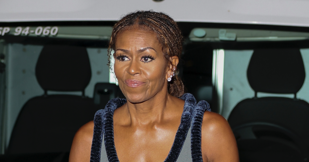 Michelle Obama Embraces the Suede Bag Trend During Paris Trip