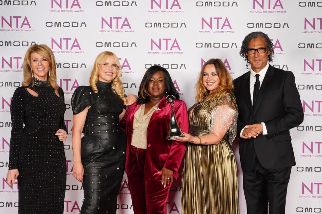 Celebrity Traitors and Clarkson’s Farm win top prizes at National TV Awards