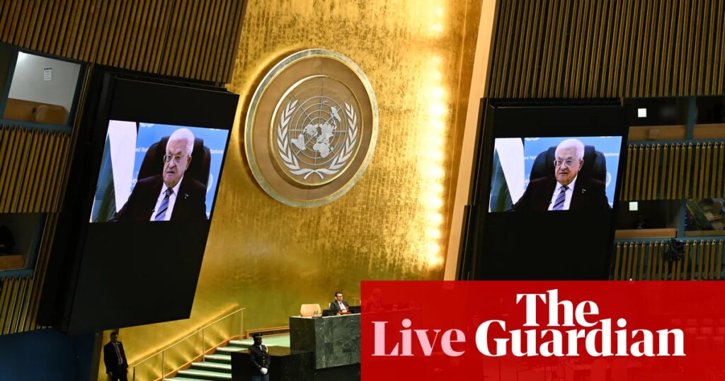 Palestinian delegation was unlawfully denied entry visas, Mahmoud Abbas tells UN – latest updates | United Nations