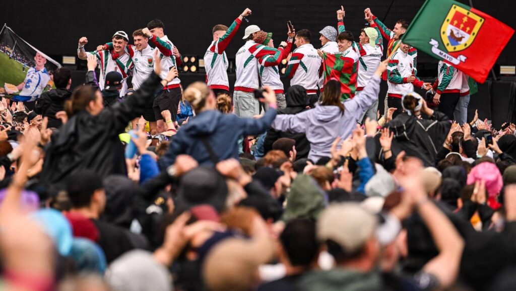 Watch: Mayo’s All-Ireland football champions join Saw Doctors on stage at Electric Picnic