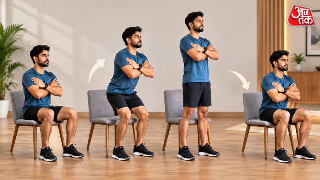 30 सेकेंड में जानें कितने फिट हैं आप, घर पर करें ये कुर्सी वाला टेस्ट, उम्र के हिसाब से बता देगा सेहत का हाल – Sit to stand test according to age leg strength simple home fitness assessment Tvisa