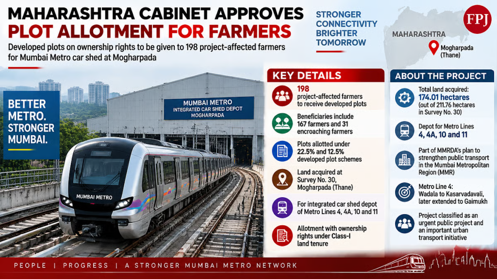 Maharashtra Cabinet Approves Ownership Rights For Developed Plots To 198 Farmers Affected By Thane Metro Depot