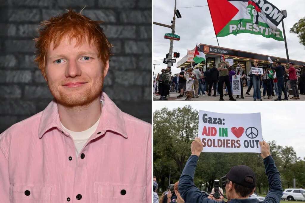 Protesters gather in Philly ahead of Ed Sheeran’s first concert since Mackelmore kicked off tour