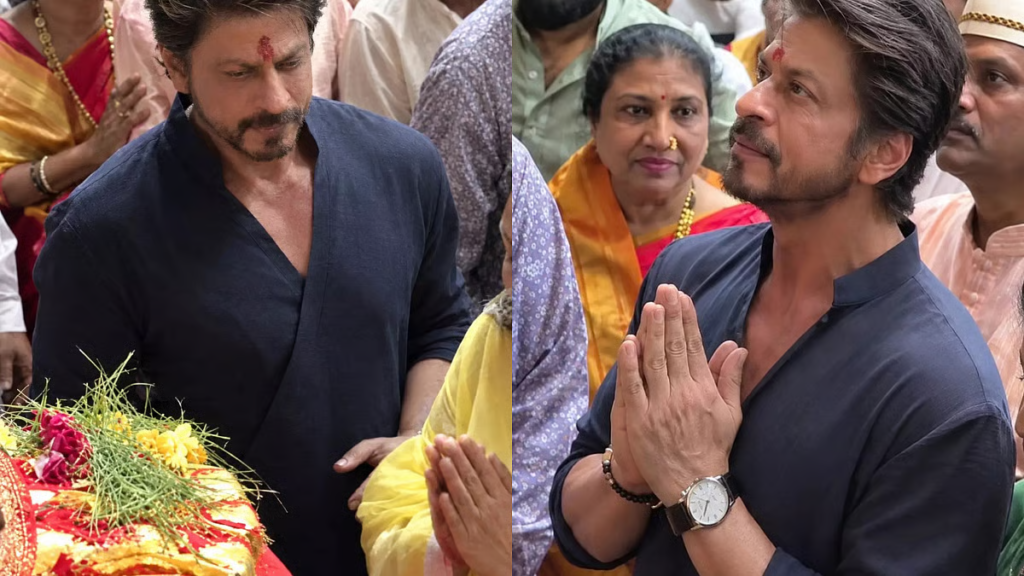 Shah Rukh Khan Dons ₹43 Lakh Pink Rose Gold Watch At Lalbaugcha Raja Darshan With Wife Gauri And Daughter Suhana Khan