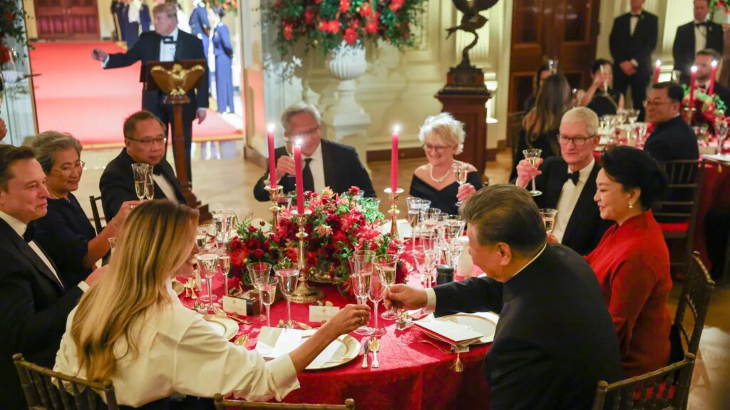 Paramount CEO David Ellison, Elon Musk, Fox News Hosts State Dinner