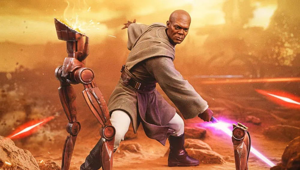 Star Wars: Episode II – Attack of the Clones Mace Windu Art Scale statue unveiled by Iron Studios