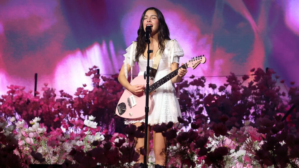 Olivia Rodrigo showcases custom guitar builds on her Unraveled Tour