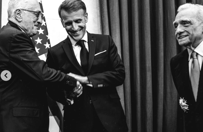 Watch Robert De Niro and Martin Scorsese Receive the French Legion of Honor in Filmmaking from President Emmanuel Macron – and Leo Was There!