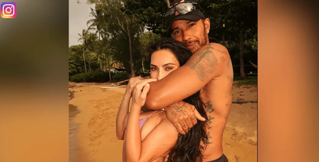 Kim Kardashian Rocks Naked Dress on Lake Date With Lewis Hamilton