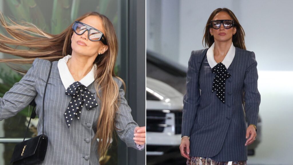 J.Lo Does Corpcore in Valentino and a Spring 2027 Bag Trend