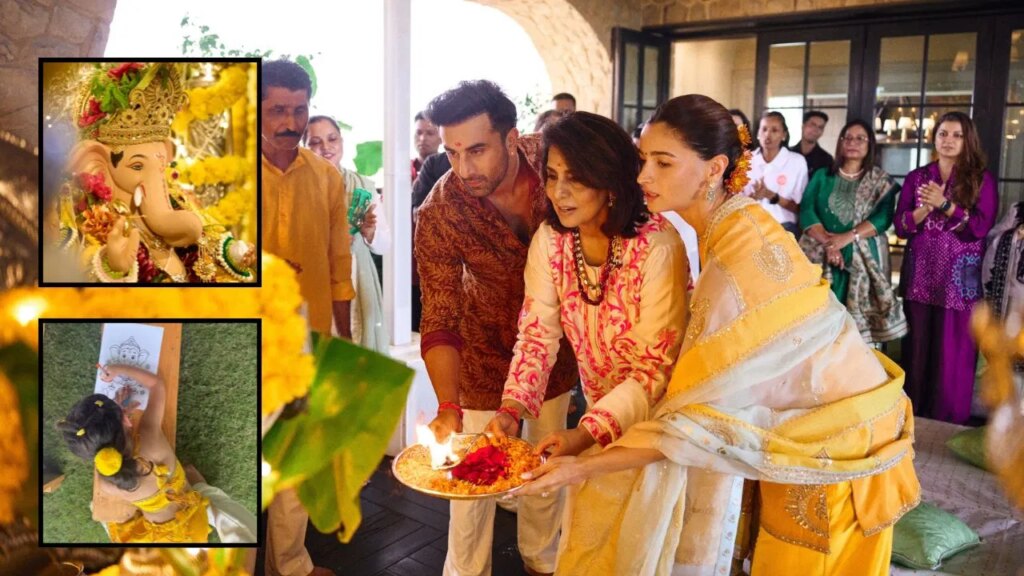 Alia Bhatt Post: आलिया भट्ट ने परिवार के साथ ऐसे मनाया गणपति उत्सव, बेटी राहा ने बनाया बप्पा का स्केच