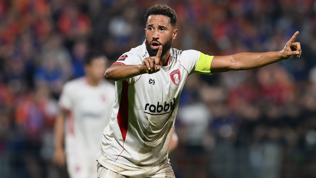 Soccer player gets smoked by lawn roller during halftime warm-up in wild moment caught on camera
