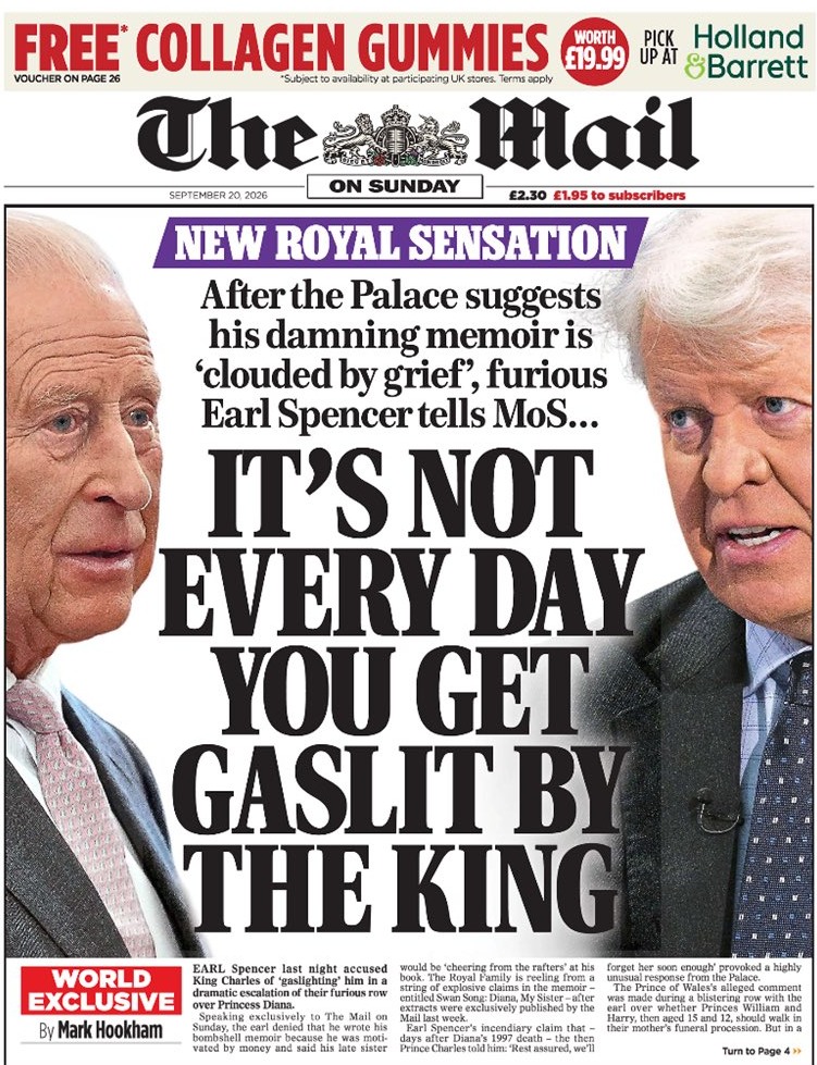 Charles Spencer: ‘It is not every day you wake up to find you’ve been gaslit by the King’