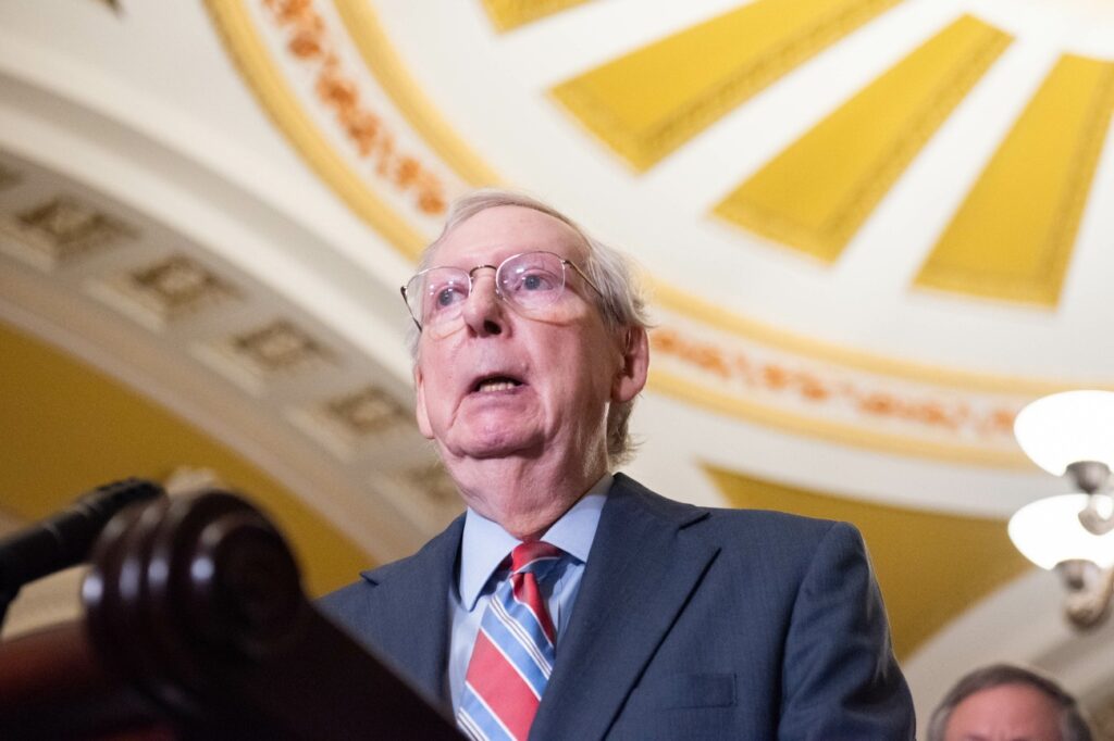 Mitch McConnell was seen in public for the first time in three months