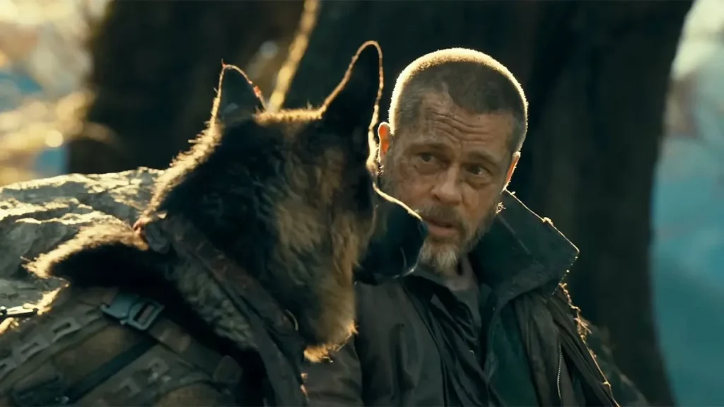 Review: Brad Pitt and A German Shepherd Make Survivalist Movie “Heart of the Beast” a Triumph, Brad’s Best Pairing in Years