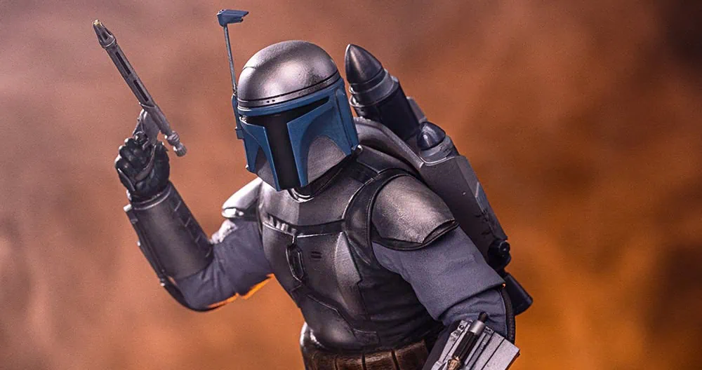 Jango Fett Star Wars collectible statue unveiled by Iron Studios