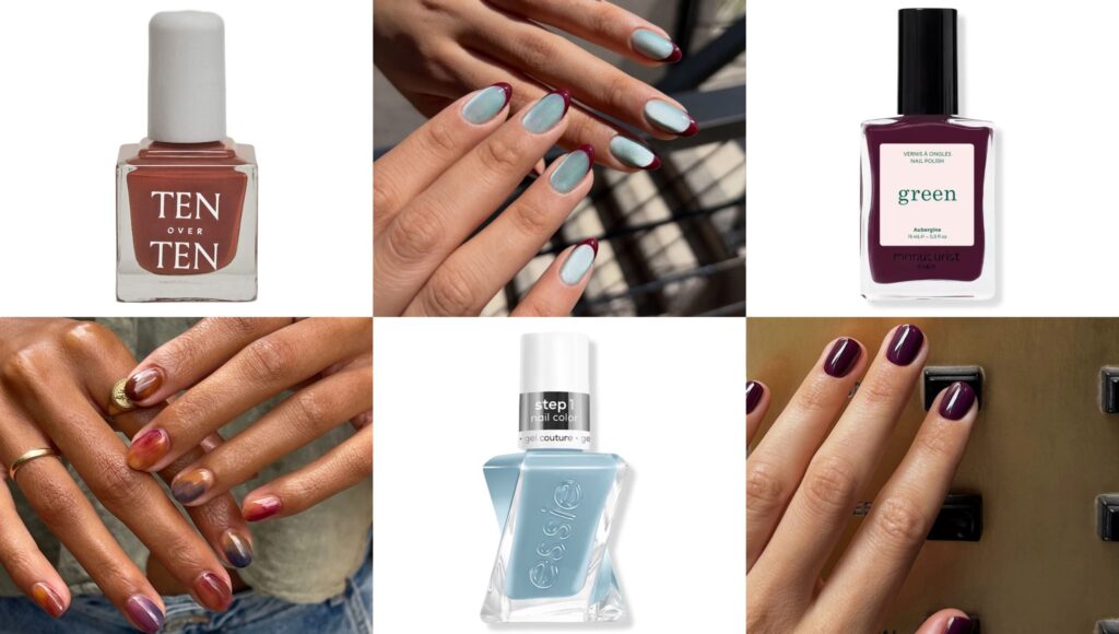 Baby Blue Nails and Burgundy Tips Are Trending for Fall ’26