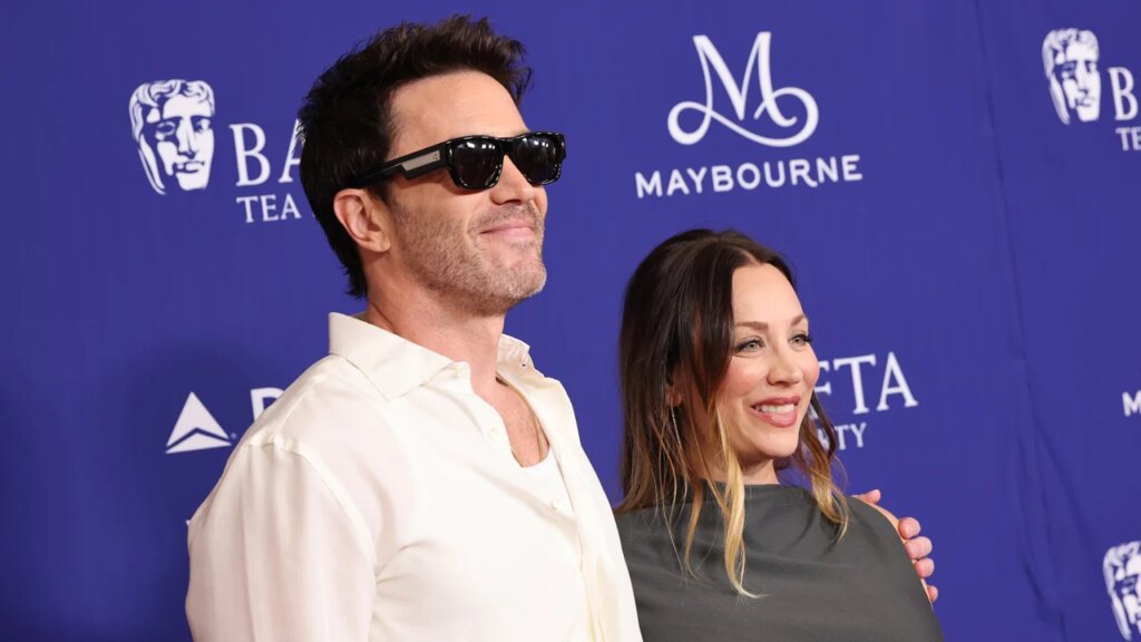 Kaley Cuoco Flaunts Her Baby Bump at BAFTA TV Tea Party with Fiancé Tom Pelphrey | Just Jared