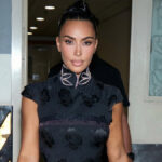 Kim Kardashian Wears Mandarin Collar Dior Dress During Trip to China | Just Jared